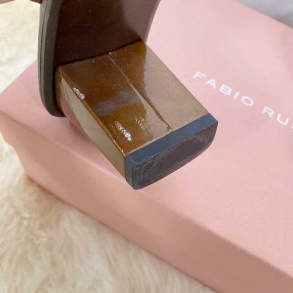 Louis Vuitton Patent Leather LV Block Slide Bronze - Picture 7 of 7